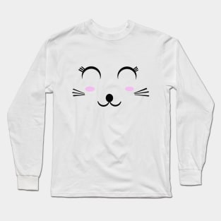 Beautiful Cat Mask Long Sleeve T-Shirt